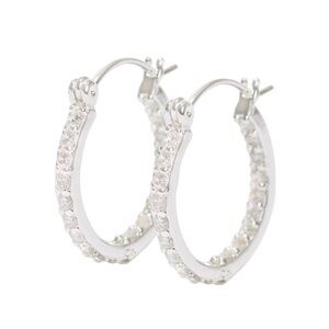 Crystal Haze Mini Serena Hoops‎ - Silver
